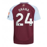 Dres Aston Villa Amadou Onana #24 Domáci 2024-25 Krátky Rukáv
